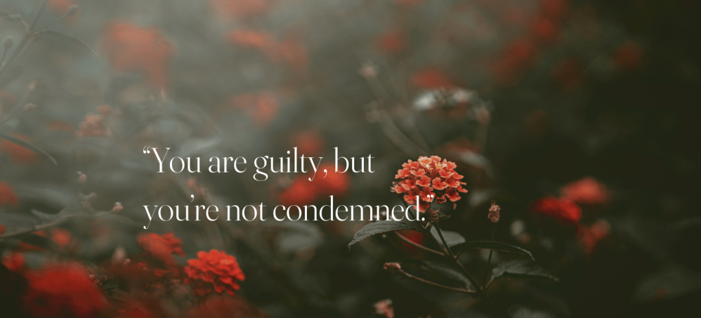 You are guilty, but you’re not&nbsp;condemned.